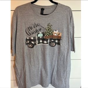 Unisex holiday t-shirt size 3x heather gray